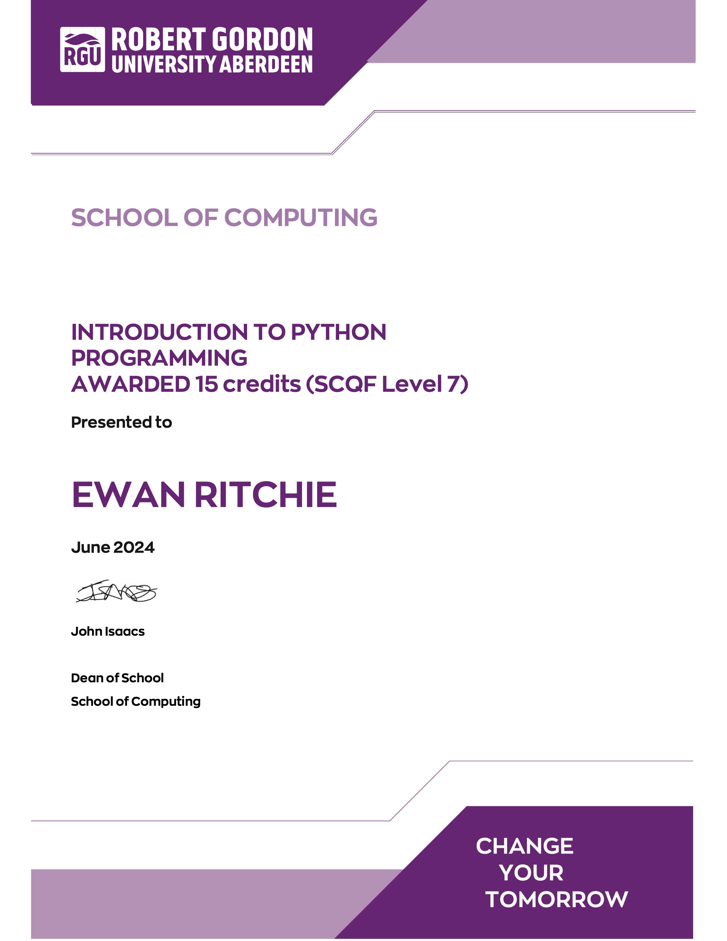 RGU Introduction to Python