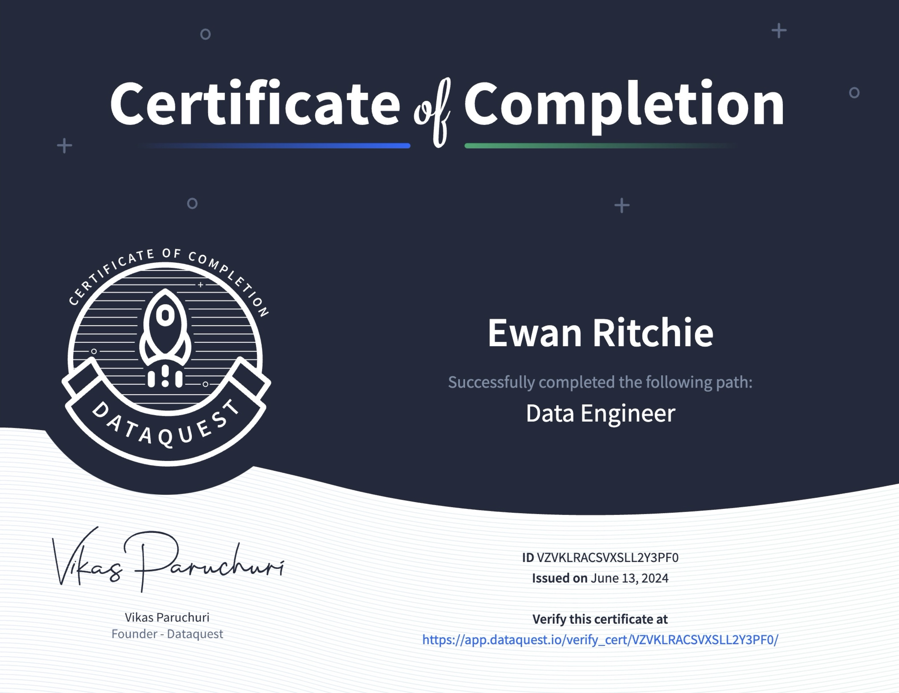 Dataquest Data Engineer